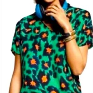 CAbi animal print blouse